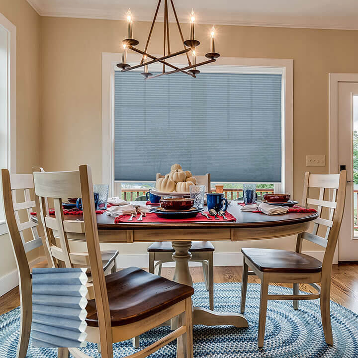 Turku Cordless Light-Filtering Honeycomb Blinds Federal Blue