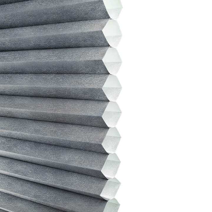Turku Cordless Top Down Bottom Up Light-Filtering Honeycomb Blinds Royal Gray