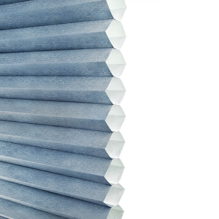 Turku Cordless Top Down Bottom Up Light-Filtering Honeycomb Blinds Federal Blue