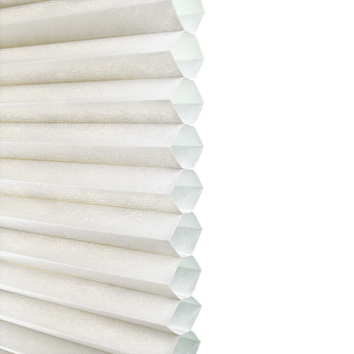 Turku Cordless Top Down Bottom Up Light-Filtering Honeycomb Blinds White Dove