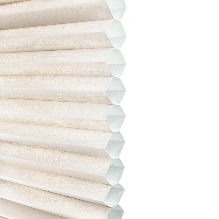 Turku Cordless Top Down Bottom Up Light-Filtering Honeycomb Blinds Winter White