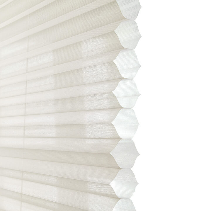 Oulu Clutch Sheer Honeycomb Blinds White dove