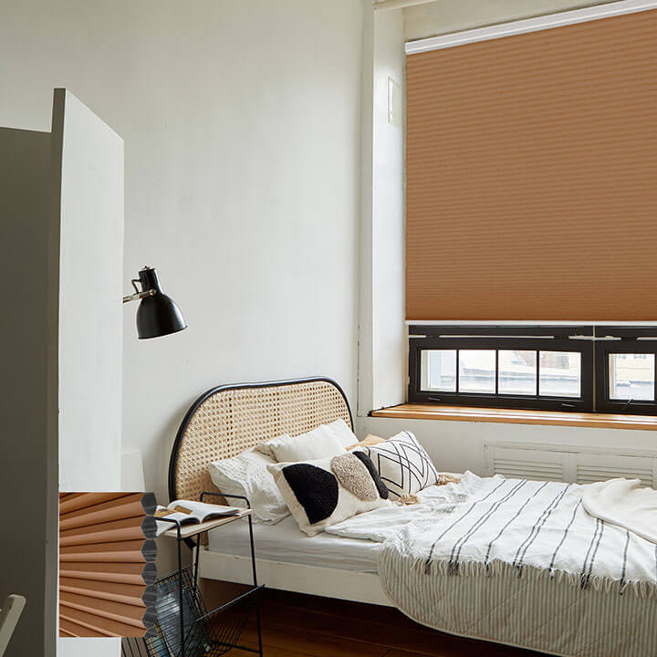 Turku Cordless Blackout Honeycomb Blinds Terra Cotta