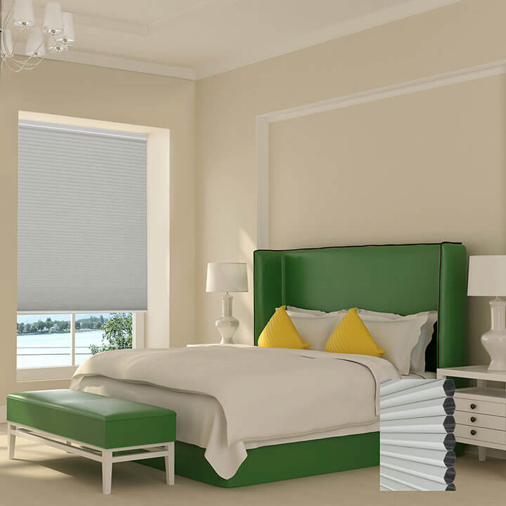 Turku Cordless Blackout Honeycomb Blinds White Dove