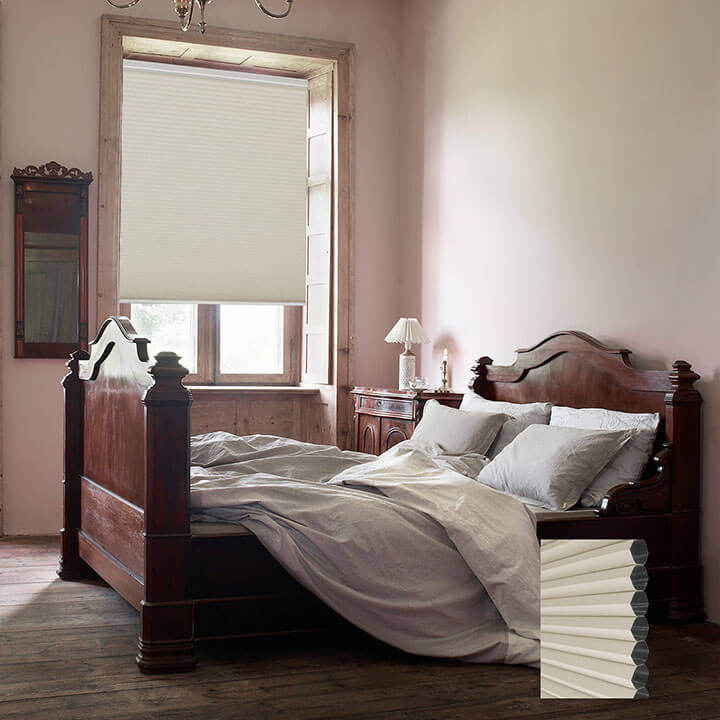 Turku Cordless Blackout Honeycomb Blinds Winter White