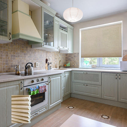 Turku Cordless Light-Filtering Honeycomb Blinds Pongee