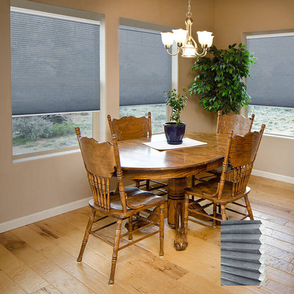 Turku Cordless Light-Filtering Honeycomb Blinds Royal Gray