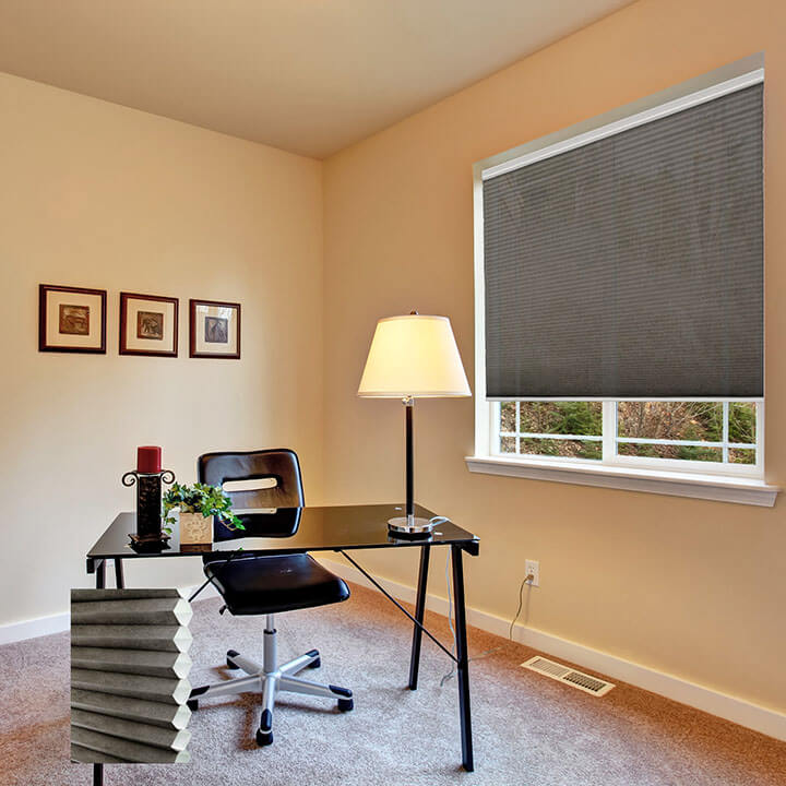 Turku Cordless Light-Filtering Honeycomb Blinds Anthracite