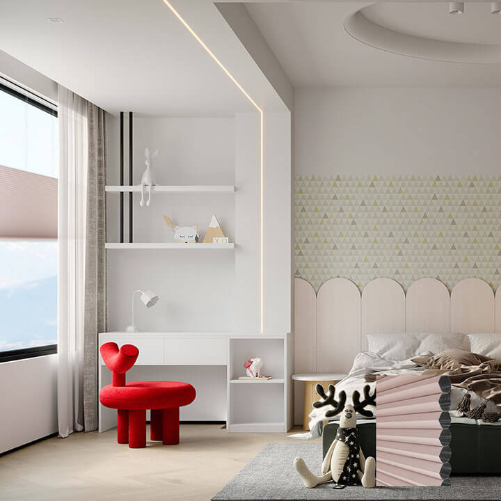 Turku Cordless Top Down Bottom Up Blackout Honeycomb Blinds Roseate